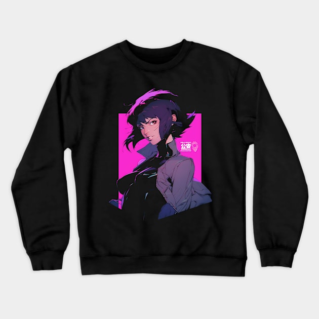 GITS - Vaporwave Aesthetic Crewneck Sweatshirt by NeonOverdrive